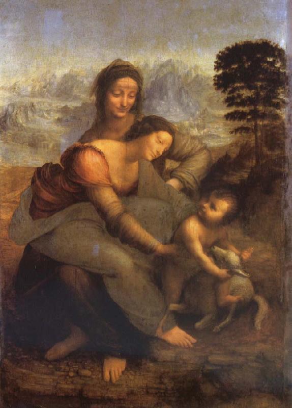 LEONARDO da Vinci Maria with Child and St. Anna